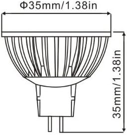 Anyray® MR11 LED sijalica GU4 baza 165lm reflektor od poplave meka Bijela