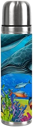 Vantaso boce za boce sa oceanom Ocean Sea World Turtle Fish Coral Aquatic Whale dvostruka zidna vakuumska