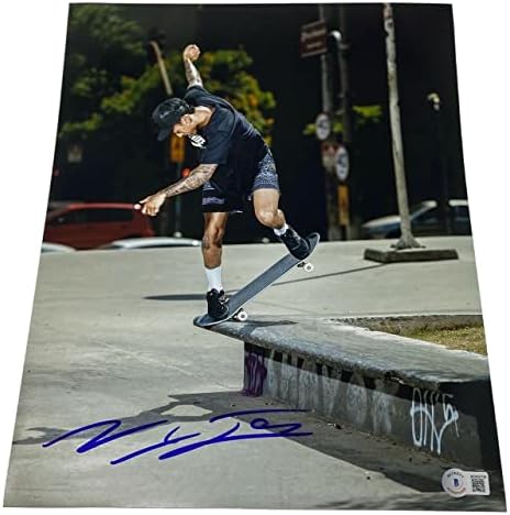 Nyjah Huston potpisao je autogramirano 11x14 photo olimpijada Skateboarder Beckett COA