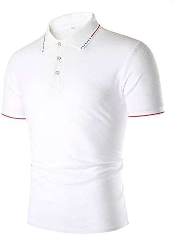 ZDFER muške mišićne polovice patchwork kratkih rukava za golf majica casual sportski tenis majica ljetna