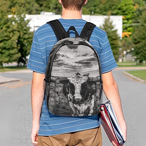 Ruksak PSVOD crno-bijeli kravlje, ruksak za laptop, muški i ženski fakultet, pogodan za putovanja, rad i
