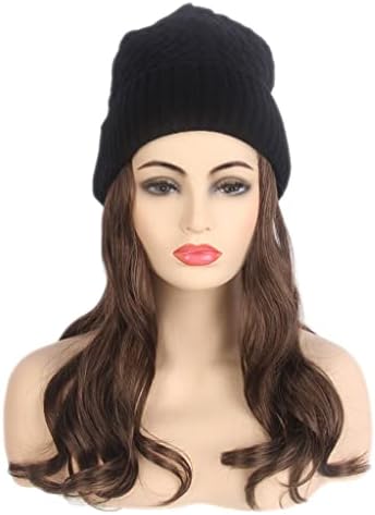SCDZS perika ženska duga kosa sa kapuljačom crna pletena kapa perika duga kovrdžava smeđa perika šešir jedan