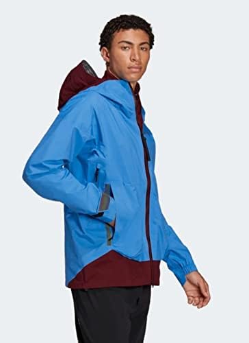 Adidas muški terrex myshelter Gore-Tex aktivna kišna jakna, šok plava / sjena crvena