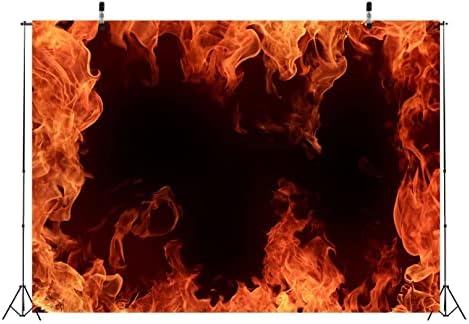 BELECO 5x3ft tkanina vatra pozadina za Party Photoshoot urlajući plamen pozadina Poster crna pozadina za