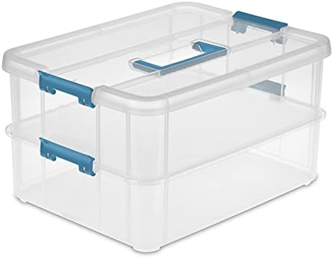 Sterilit 14228604 Stack & amp; Carry 2 layer handle Box, 1-Pack