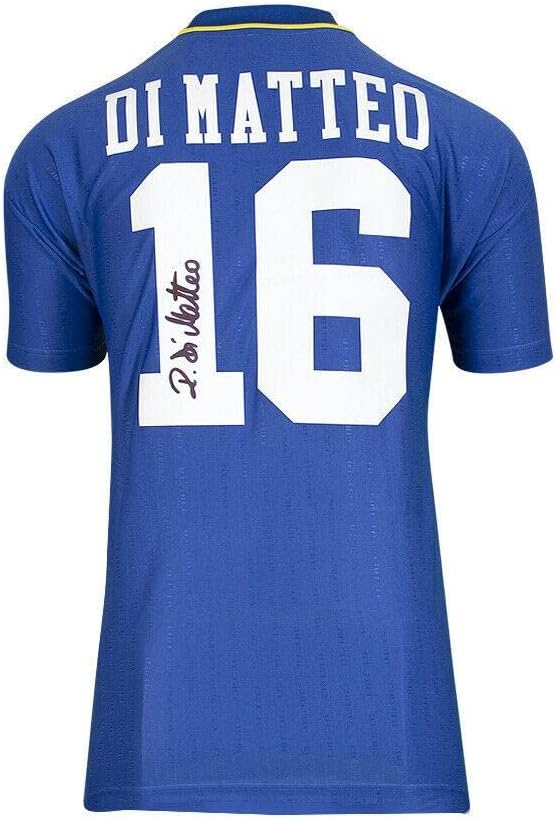 Roberto di Matteo potpisao je košulju Chelsea - 1997, broj 16 Autografski dres - nogometni dresovi autografa