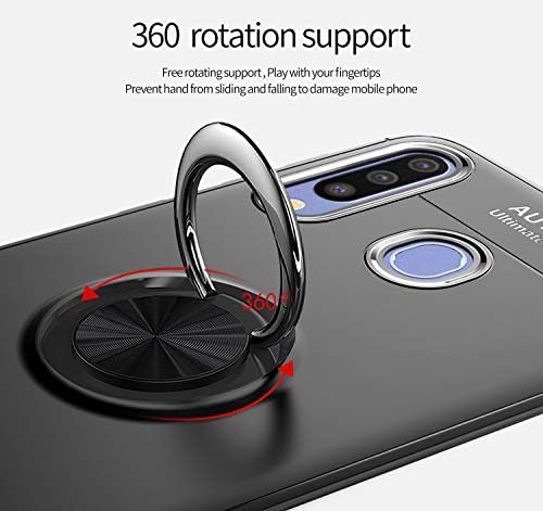Icovercase za futrolu Samsung Galaxy M30 sa držačem prstena, rotirajući matalski prsten Kickstand [Rad sa