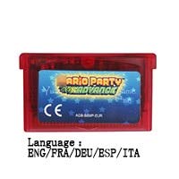 Romgame 32 bitna ručna konzola Video igra kertridžara Mari Party Advance ENG / FRA / DEU / ESP / ITA jezika