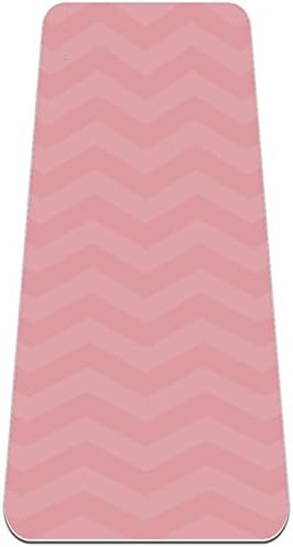 Siebzeh Pink Triangle Ripple Pattern Premium Thick Yoga Mat Eco Friendly Rubber Health & amp; fitnes Non
