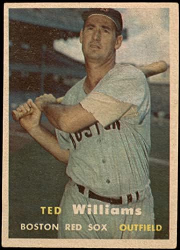 1957. topps 1 ted williams boston crveni sox vg / ex crveni sox
