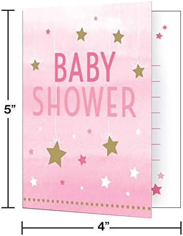 Kreativno pretvaranje Twinkle Little Star Pink Baby Tuš pozivnica, 5 x 4