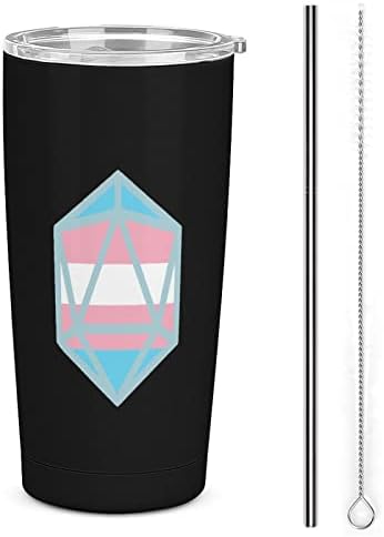 Transgender zastava D20 nehrđajući čelik izolirana solirana boca za vodu za putnicu za kafu za vruću i hladnu