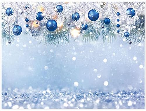 Allenjoy 96 x 72 zimska čuda pozadina za djecu fotografija plava Božićna pahuljica Snježni pejzaž pozadina