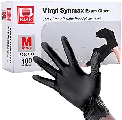 JMU jednokratne medicinske Synmax vinilne rukavice za ispit-300kom-bez lateksa & amp; bez praha-X-Velike,