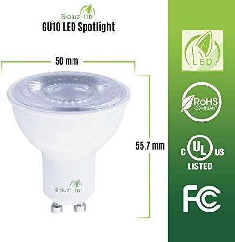6 paketa Bioluz LED GU10 LED sijalice sa mogućnošću zatamnjivanja 3000K unutrašnja Vanjska 50 W zamjena