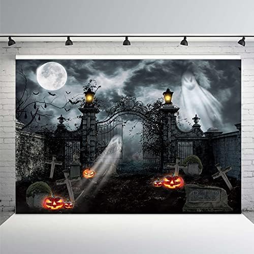 MEHOFOND 10x7ft Halloween Haunted House fotografija pozadina Jack O'lantern Pumpkin Lantern teror pusto