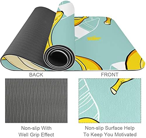 Siebzeh Banana Summer Premium Thick Yoga Mat Eco Friendly Rubber Health & amp; fitnes non Slip Mat za sve vrste vježbe joge i pilatesa