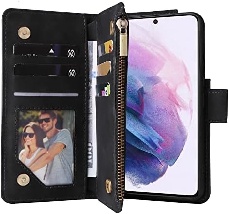 LBYZCASE za Samsung Galaxy S22 5G futrola sa držačem za kartice, izdržljiva luksuzna magnetna Folio Flip