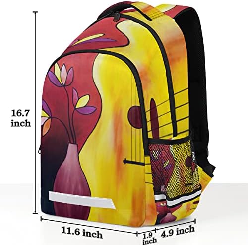 CFPolar cvjetni muzički umjetnički slikarski ruksak za studente sa školskim ruksakom za prijenosnog pretinca