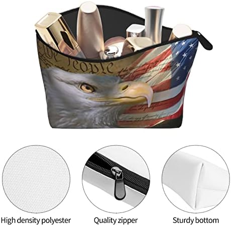 Losthll kozmetička torba za žene, američke zalihe ćelave orao šminke s patentnim zatvaračem toaletna toaletna