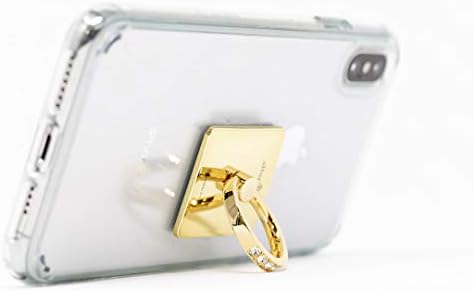 Alurring držač zvona za mobitel - Charlotte Crystal STARTPhone sa štandom W / 360 Rotacijski prst Grip Kickstand, Gold
