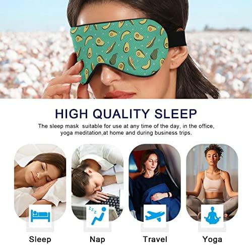 Unisex Sleep Mask Troangle-Avocado Noć za spavanje Spavaća maska ​​Komforno omota za spavanje očiju