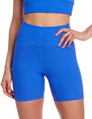 Spywer ženske aktivne kratke hlače - performanse suhi fit visoke rebraste kratke hlače sa rebrastim strukom