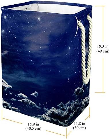 Nehomer noćno nebo sa zvijezdama i punim mjesecom 300D Oxford PVC vodootporna odjeća korpa velika korpa