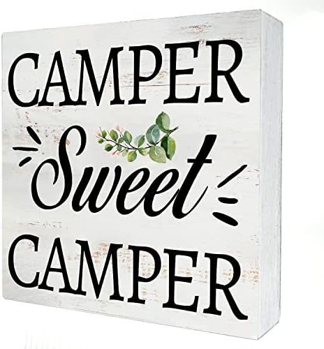 Camper Sweep Camper Wood Box potpisao docor rustikalni kampiranje citat drvena kutija potpisna ploča za