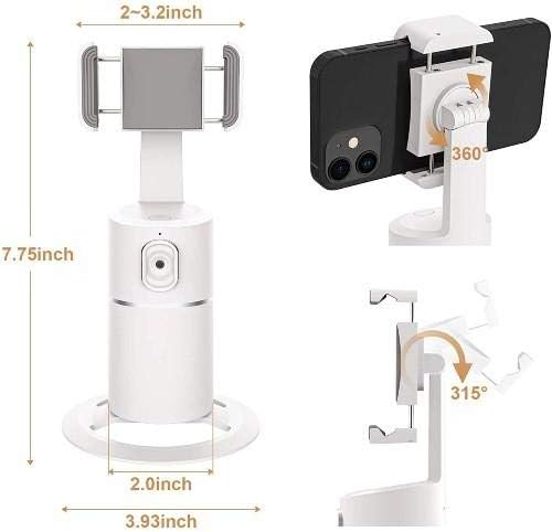 Boxwave Stand i Mount kompatibilan sa vivo Y85 - pivottrack360 Selfie stalk, praćenje lica okretnog postolja za vivo Y85 - zimska bijela