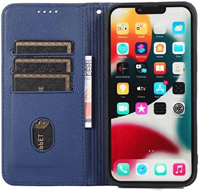 Tohulle futrola za iPhone 11, Premium premium PU kožna torbica za novčanik držač za noge ugrađeni Kaidni uzorak sa magnetnim zatvaračem Flip Folio poklopac telefona za iPhone 11-plava