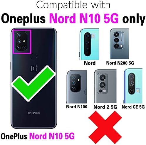 Kompatibilan sa OnePlus Nord N10 5G navlakom za novčanik sa naramenicom preko ramena i postoljem kožni držač