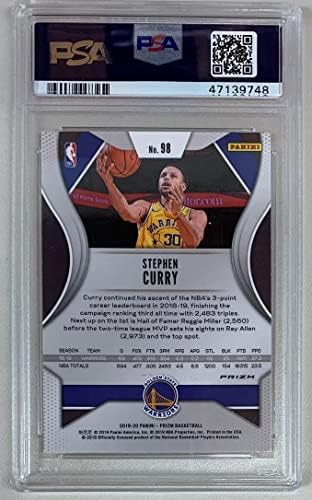 Stephen Curry 2019 Panini Silver Prizm košarkaška kartica # 98 Ocjenjina PSA 10