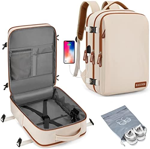 BAGODI putni ruksak za Laptop, ruksak za nošenje odobren od 15,6 inča, vodootporni veliki ruksak za planinarenje od 40L ležerni ruksak
