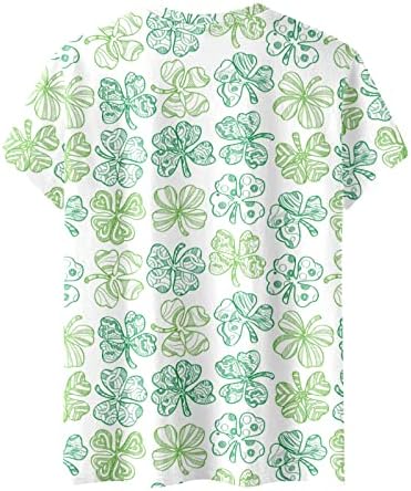 CGGMVCG St Patricks Day Shirts for Women Fashion Casual Top Shirt kratki rukav okrugli vrat zeleni vrhovi