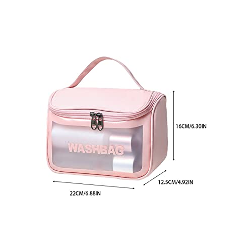 Make up slučajevi Velika nova transparentna ženska šminka za pranje za pranje PU Flip Wash Torba PVC prozirna prijenosna torba za pohranu u obliku prtljage