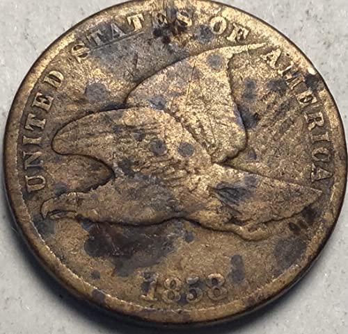 1858. pti leteći sitni pisma Cent Penny Prodavač je vrlo dobar