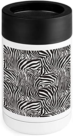 Zebra Stripes hladni čaša od nehrđajućeg čelika izolirana može hladnije drhtač nosača s poklopcima za žene