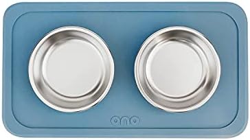 Ono Good Bowl Hrana & amp; dvostruki ulagač za vodu - mali do srednji Kućni ljubimci bez prosipanja silikonska