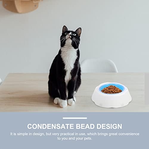 Ipetboom Blue Cooler Dog Cooler Bowl Plastične Posude Za Hranjenje Ne Klizave Posude Za Hranu Za Mačke Multifunkcionalne