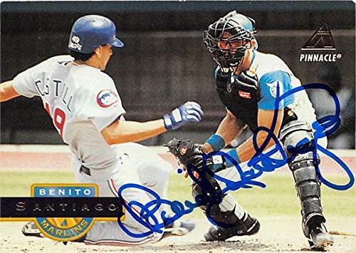 Autograph Warehouse 619068 Benito Santiago autografirala bejzbol kartica - Florida Marlins - 1994 Pinnacle