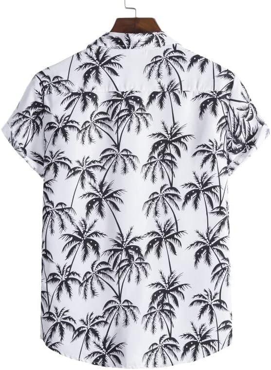 JYDQM muške havajske košulje set kratkih rukava od tiskanog kafe casuna majica na plaži kratke hlače 2 komada turističko odijelo