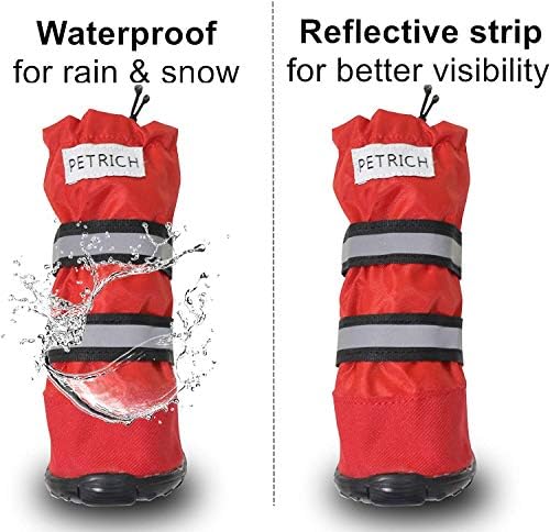 XLYBSST vodootporne čizme za pse snježne pseće čizme Topla obloga Neklizajuća gumeni potplat za snježnu