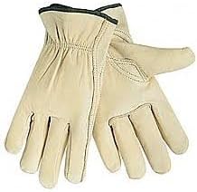 XX velike kožne radne rukavice 3 para izdržljiva kravlje kože za građevinsku industrijsku i ličnu upotrebu.