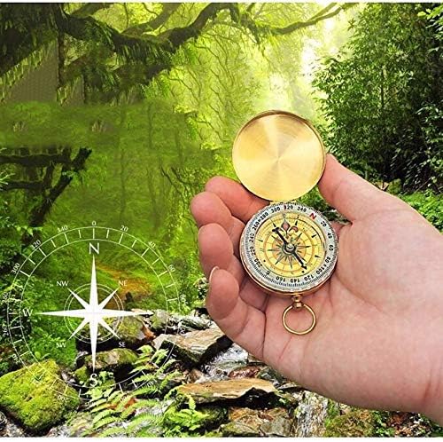 Czdyuf Retro kompas, prijenosni kompas, fluorescentni dizajn sjaja, vanjski navigacijski alati za kompas