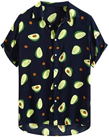 UBST casual havajske košulje za muške, ljetne majice kratkih rukava dolje majica smiješne voćne print opušteno