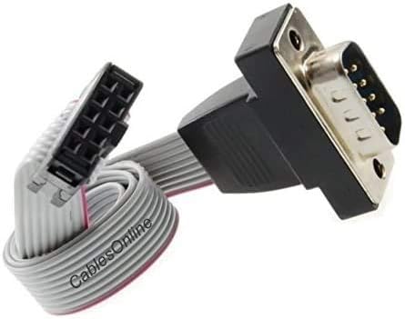 CABESONLINE, DB9 muški do 10-pinski IDC ženska matična zaglavlje matične ploče RS232 serijski adapter kabel,