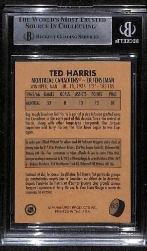 63 Ted Harris - 1995 ParkHurst 66-67 hokejaški kamionici, BGS Auto - hokej na hokeju autogramirane kartice