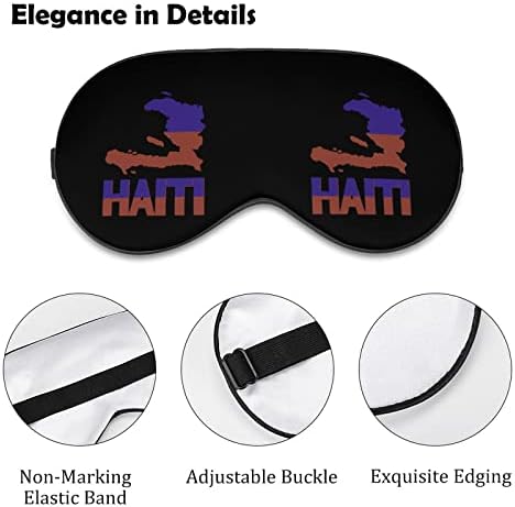 Haiti Map Flag Mekana maska ​​za oči Poklopac efektivna sjenila za slijepo vezanje Udobne maske za spavanje