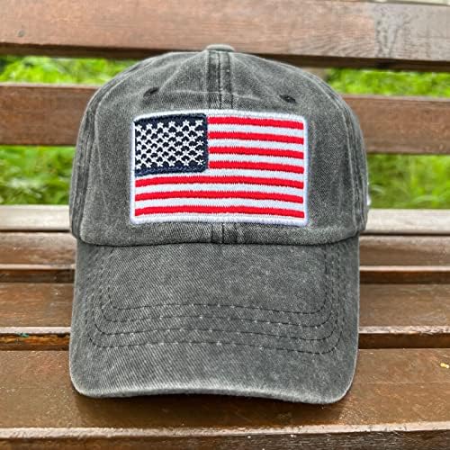 ZelkaWang podesivi vezeni Tata šešir USA Zastava šešir američka zastava bejzbol kapa oprana bejzbol kape
